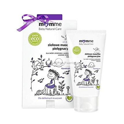 Baby Krém na Pelenkovú Vyrážku Herbálny Liečebný Eczema Makadámia Olej Kamila Shea Maslo, 100g