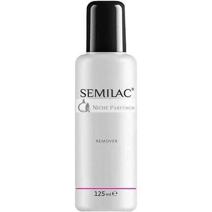 Semilac Odstraňovač Laku na Nechty 125ml s Acetónom a Lanolínom - Dermatologicky Testovaný UV LED Čistič Laku na Nechty na Manikúru a Pedikúru