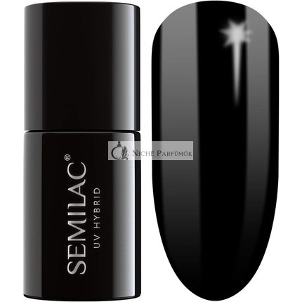 Semilac 031 UV hybridný lak na nechty Čierny diamant, 7ml