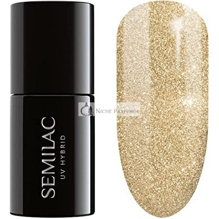 Semilac 037 UV Hybrid Nechtový Lak Zlatý Disco, 7ml