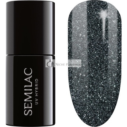 Semilac UV Lak na Nechty Čierna Farba 096 Starlight Night, 7ml