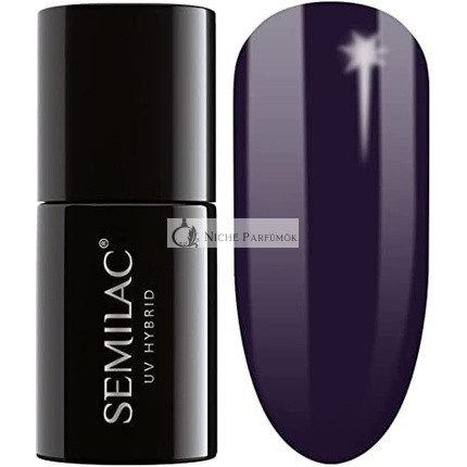 Semilac 100 UV Hybrid Lak na Nechty Čierna Fialová 7ml