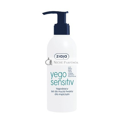 ZIAJA Yego Citlivý upokojujúci gél na tvár pre mužov, 200ml