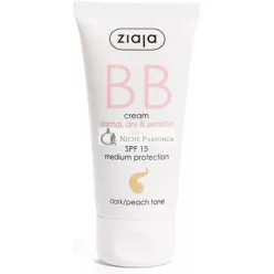   Ziaja BB Krém pre normálnu, suchú a citlivú pleť - Tmavý/Marhuľový odtieň, 50ml
