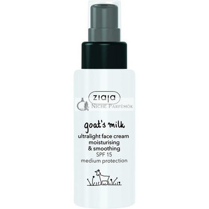 Ziaja Kozí Mlieko Ultralehký Krém na Tvár SPF15, 50ml
