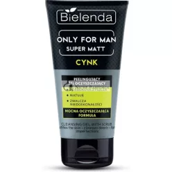   Bielenda Iba pre mužov Super Mat Čistiaci Peeling Gél 150ml - Hlboko čistí, osviežuje a exfoliuje