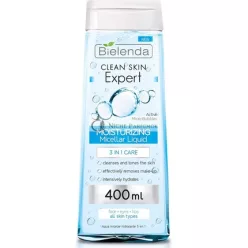   Bielenda Clean Skin Expert 3 v 1 Upokojujúca Micelárna Voda 400ml