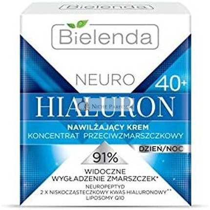 Bielenda Neuro Hialuron Hydratačný Antirugový Krém Koncentrát 40+ Deň a Noc, 50ml