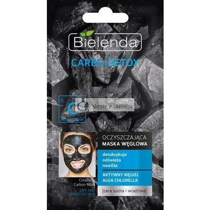 Bielenda Carbo Detox Maska pre Suchú a Citlivú Pokožku 8g