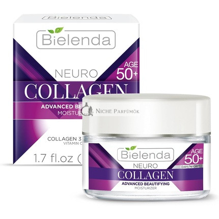 Bielenda Neuro Collagen Krém proti vráskam 50+ Hydratačný s Kolagénovými Peptidmi