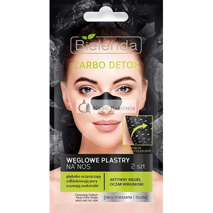 Bielenda Carbo Detox Čistiace uhlíkové pásiky na nos pre zmiešanú a mastnú pleť