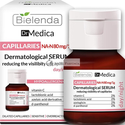 Bielenda Dr Medica Kapilárna Pokožka Dermatologické Anti-červenanie Pleťové Sérum Deň/Noc, 30ml