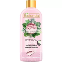   Bielenda Botanické Hliny Vegánsky Micelárny Odstraňovač Make-upu s Ružovým Hlinou pre Suchú a Dehydratovanú Pokožku, 500 ml