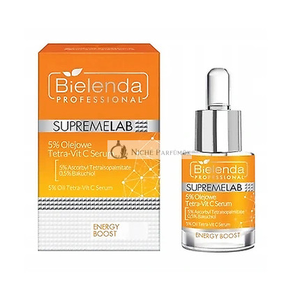 Bielenda SupremeLab Energia Zosilňujúce 5% Tetra-Vit C Olejové Sérum, 15ml