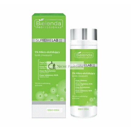 Bielenda Professional Supremelab Sebio Derm 5% Mikro-Peeling Kyselina Tónik 200ml