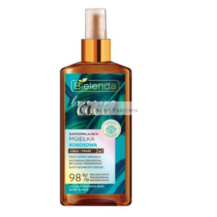 Bielenda Bronzing Coco 2in1 Samoopaľovací Kokosový Sprej na Telo a Tvár 15