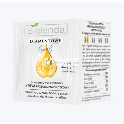 Bielenda Diamond Lipid 40+ Krém proti vráskam, výživný, spevňujúci, žiarivý, 50ml