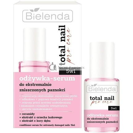 Bielenda Total Nail Pro Care 5in1 Kondicionér Sérum pre Extrém Poškodené Nechty, 10ml