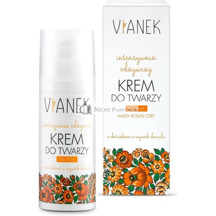 Sylveco Vianek Vyživujúci Nočný Krém na Tvár s Extraktom Chmeľu, 50ml