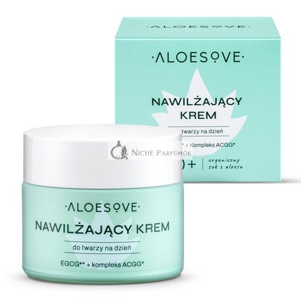 ALOESOVE Hydratačný pleťový krém 50ml - Denný krém pre všetky typy pleti - Vegánsky pleťový krém, proti starnutiu, ideálny pod make-up