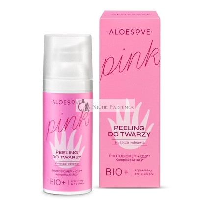 ALOESOVE Peeling na tvár 50ml - Kyselinový peeling na tvár pre všetky typy pleti - Účinná obnova buniek a rovnomernosť pleti - Vegánsky a prírodný