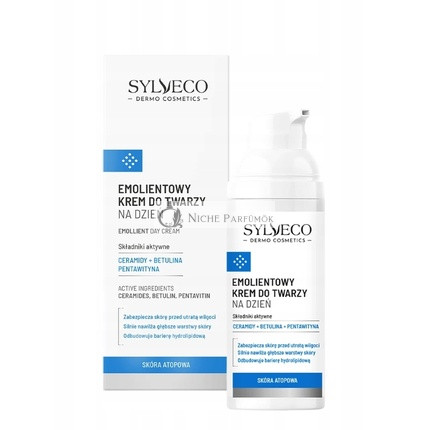 Sylveco Dermo Pokožka Atopický Emolienčný Krém na Tvár na Denné Použitie, 50 ml