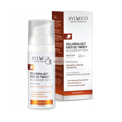 Sylveco Dermo Zosvetľujúci Krém na Tvár na Deň SPF 50, 50 ml