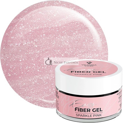 Victoria Vynn Sparkling UV/LED Builder Gel Easy Fiber Gel na manikúru, trblietavá ružová, 50ml