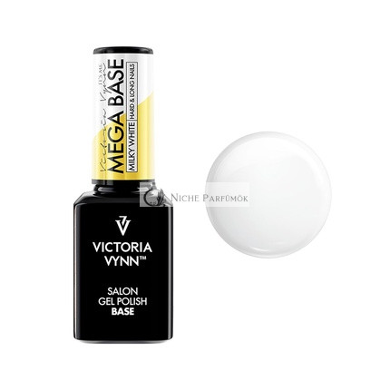 Victoria Vynn Mega Base Mliečne Biele Základný Nátierka pre Silné a Dlhé Nechty UV Led Hybrid Gél Lak 15ml