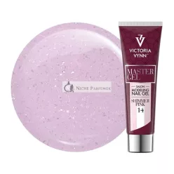   Victoria Vynn Master Gel UV LED Akrylový trblietavý gél na modelovanie nechtov 14 Shimmering Pink 60g