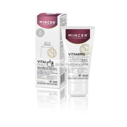 Mincer Pharma Vitamíny Filozofia Anti-Aging Denný Krém na Tvár s SPF 15 a UVA/UVB filtrami 50ml