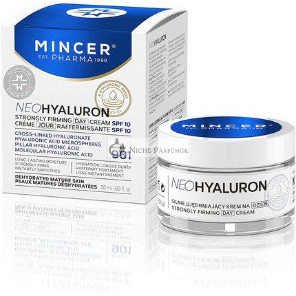 Mincer Pharma Neo Hyaluronic Silný spevňujúci zvlhčujúci upokojujúci denný krém SPF 10, 50ml