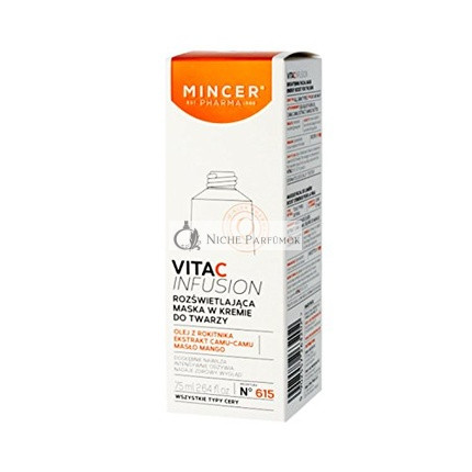 MINCER VITA C Rozjasňujúca Proti-Vrásková Maska na Tvár s Camu-Camu 75ml