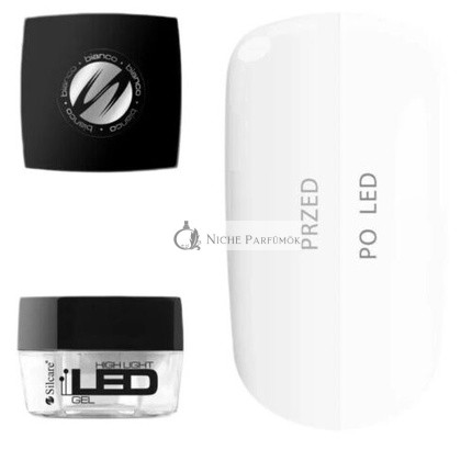 High Light Led Gel Stredne Hustá Jednofázová Nechty Gél Bianco