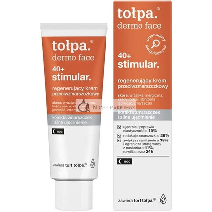 Tolpa Dermo Face 40+ Stimular Regeneračný Anti-Aging Krém na Noc, 40ml