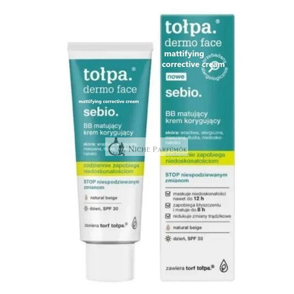 Tolpa Dermo Face Sebio BB Matný Korekčný Krém SPF 30, 40ml