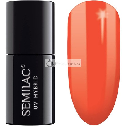 SEMILAC Gél Lak na Nechty Dlhá Životnosť a Ľahká Aplikácia UV/LED Gél Nechty 518 Neonová Oranžová, 7ml