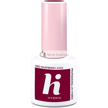 Hi Hybrid 204 Červená Malina UV Gélový Lak na Nechty, 5ml