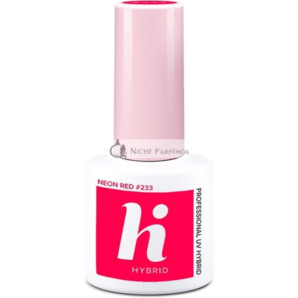 Hi Hybrid 233 Jasná Neon Červená UV Gél Lak na Nechty 5ml