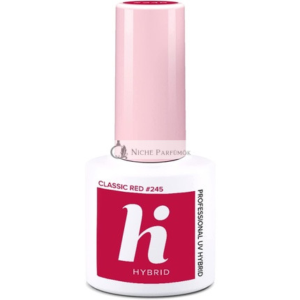 Hi Hybrid 245 Jasná Klasická Červená UV Gél Lak na Nechty 5ml
