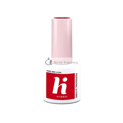 Hi Hybrid Ohnivá červená polopermanentná UV gélová lak na nechty 5ml - Trvá 2-3 týždne