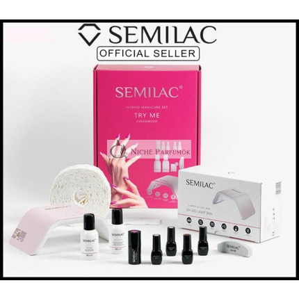 SEMILAC Gél Lakovací Set s 36W Lampou, Základ, Top Coat a 3 Farby - Vyskúšajte!