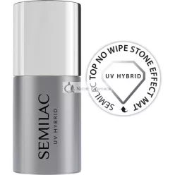  T12 Semilac No Wipe Matný Kameň Efekt Top Coat UV Gel Lak 7ml