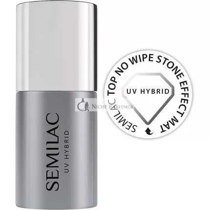 T12 Semilac No Wipe Matný Kameň Efekt Top Coat UV Gel Lak 7ml