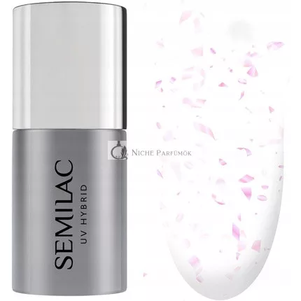 T23 Semilac UV Lak na Nechty Top Matt Kvetinové Flitry 7ml