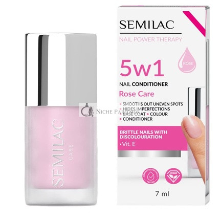 Semilac 5in1 Rúžová Starostlivosť o Nechty 7ml