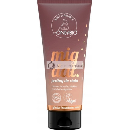 Onlybio Telový peeling Mandľový, 200 ml