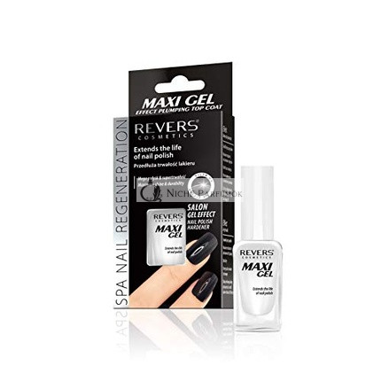 REVERS MAXI Gel Effect Plumping Top Coat - Predlžovač životnosti a kondicionér na nechty 10ml