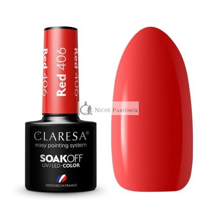 Claresa 406 Červený UV Lak na Nechty 5ml