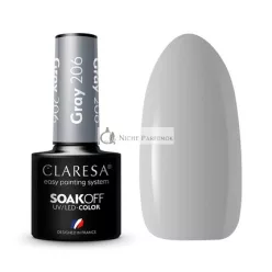   Claresa UV LED Lak na Nechty Kolekcia Hybridná Manikúra Soak Off Šedá Farba 5ml